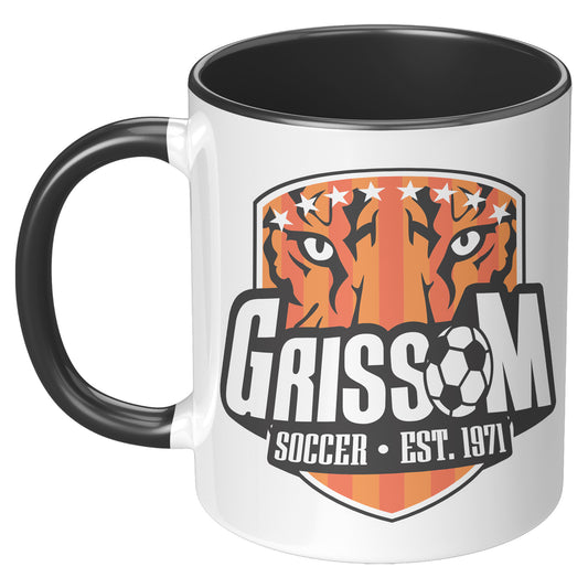 Grissom Mens Soccer 11oz White Accent Mug