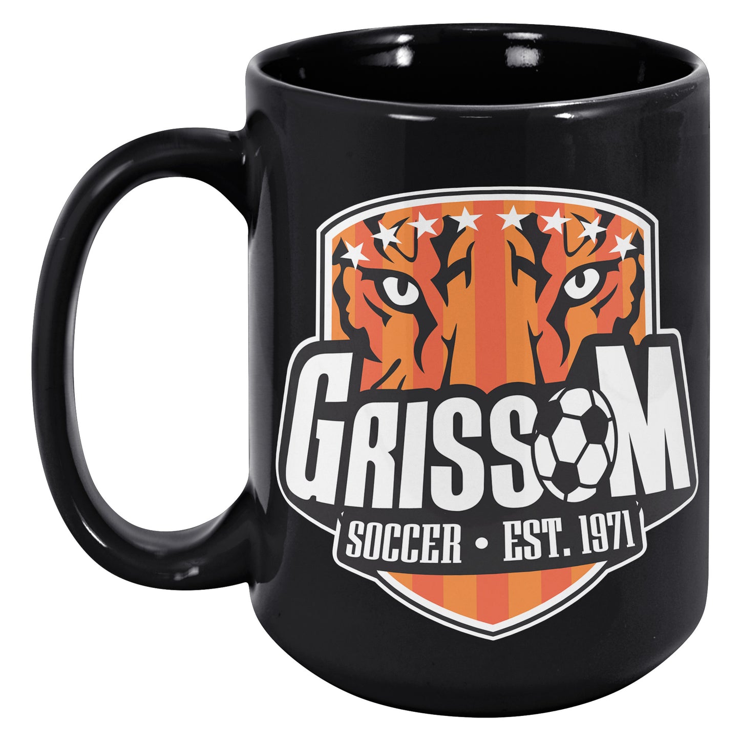 Grissom Mens Soccer 15oz Black Mug