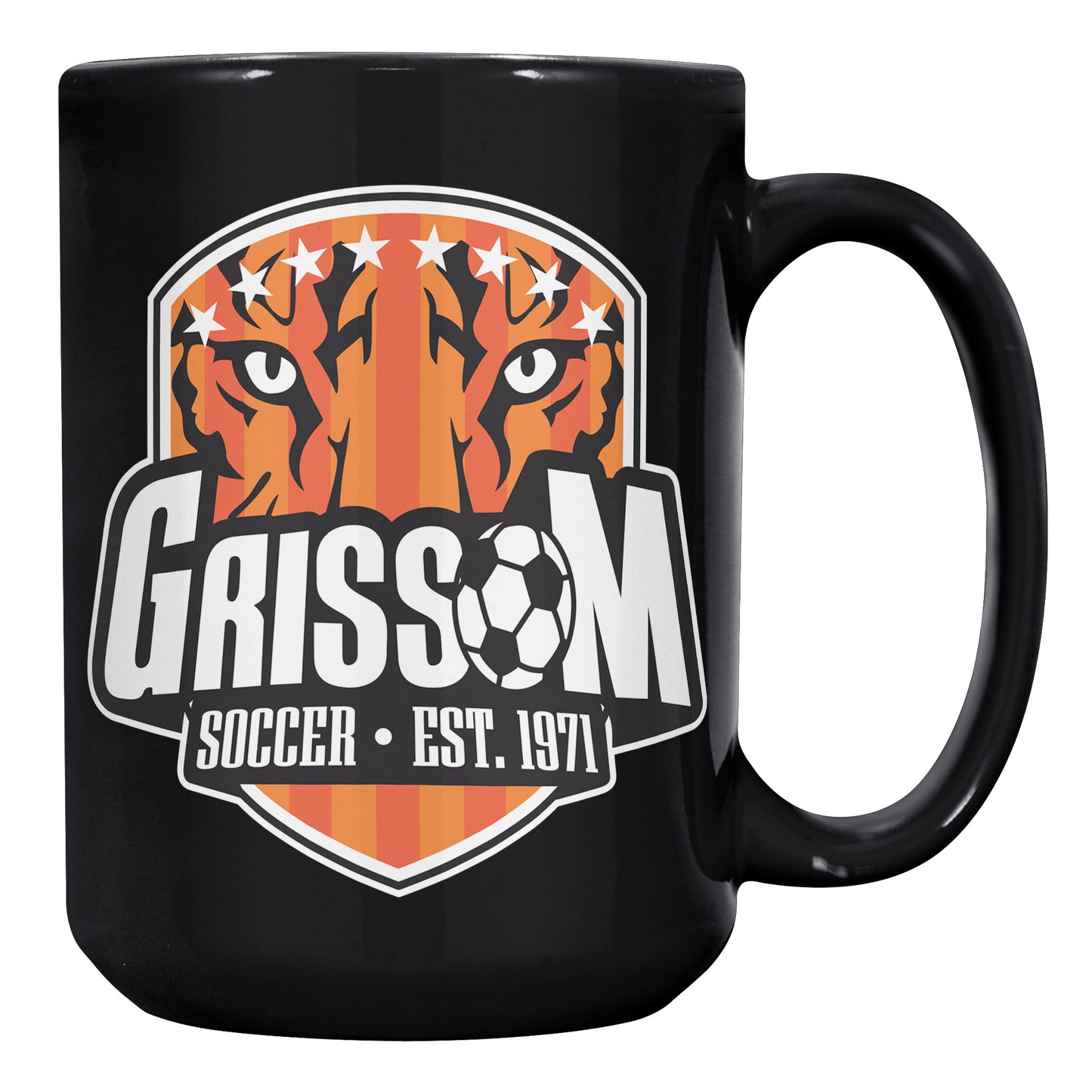 Grissom Mens Soccer 15oz Black Mug