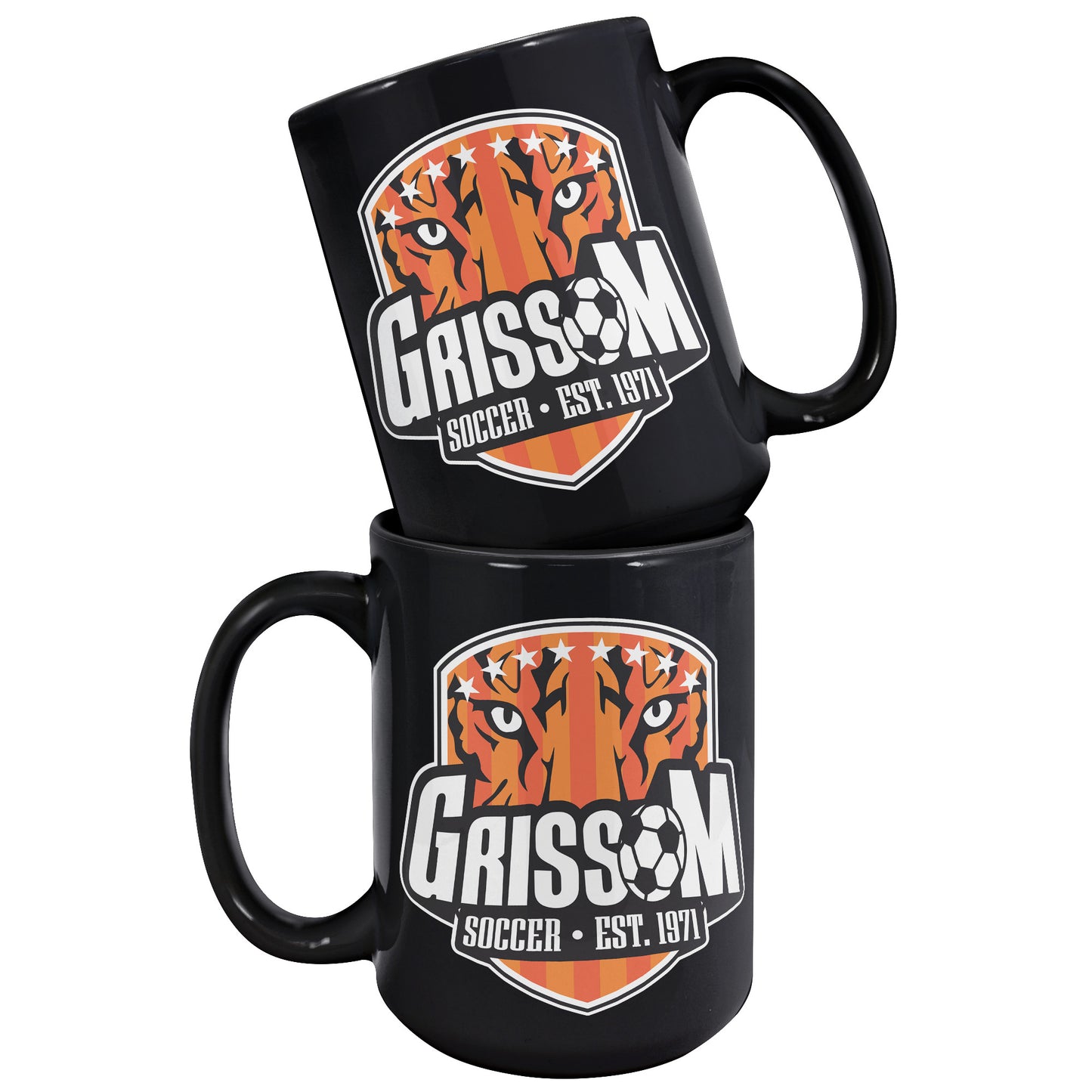 Grissom Mens Soccer 15oz Black Mug