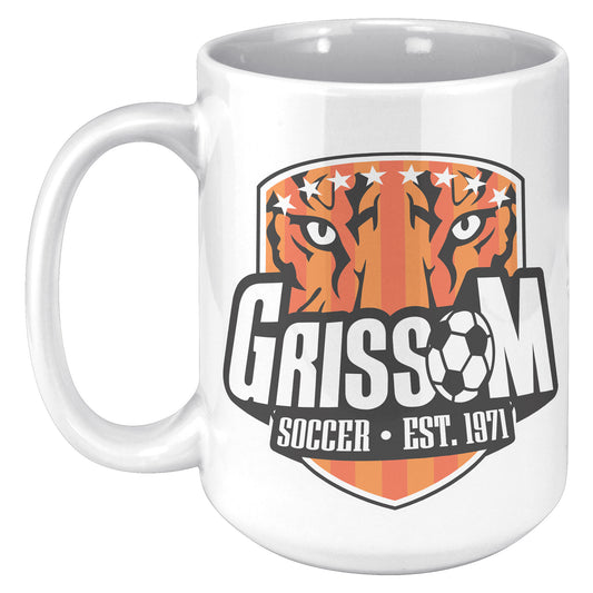 Grissom Mens Soccer 15 oz White Mug