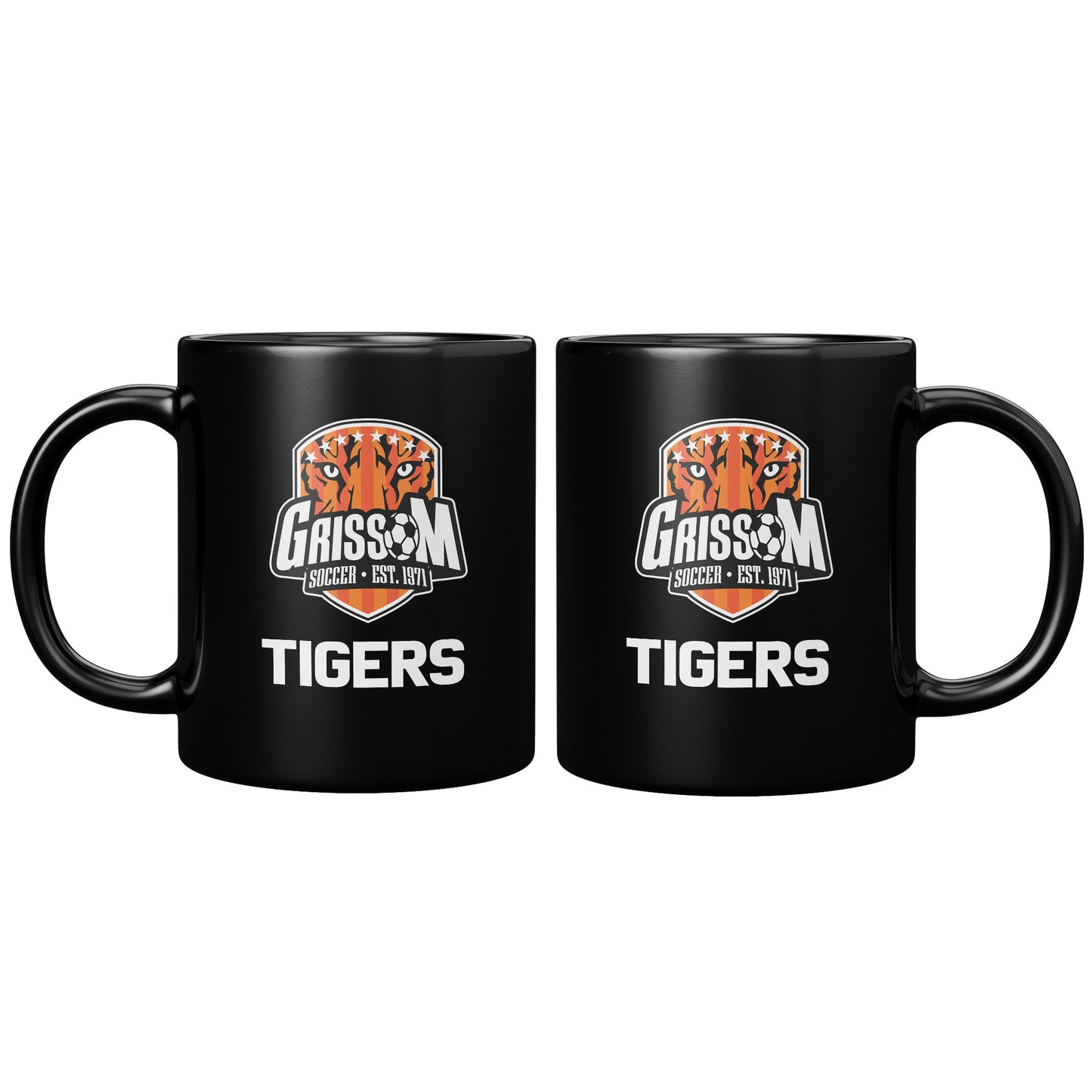 Grissom Mens Soccer Words 11oz Black Mug