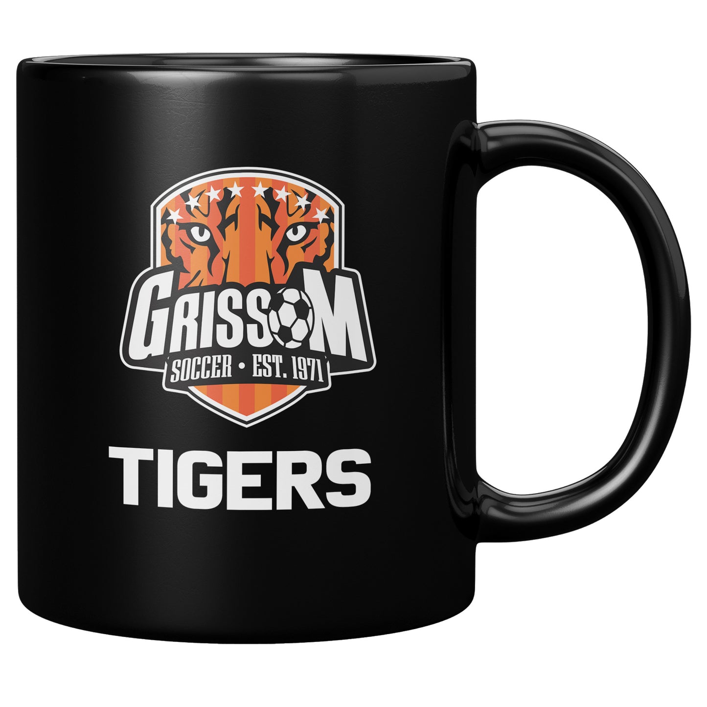 Grissom Mens Soccer Words 11oz Black Mug