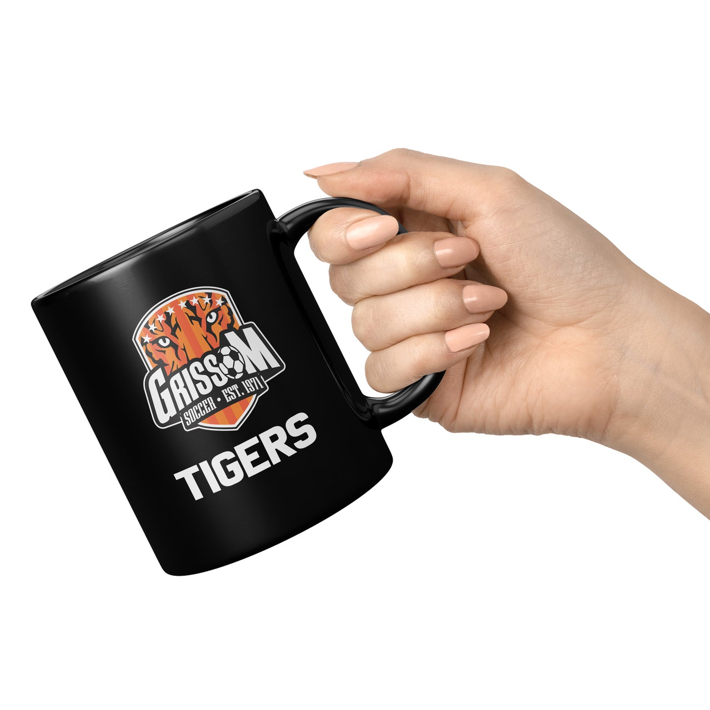 Grissom Mens Soccer Words 11oz Black Mug