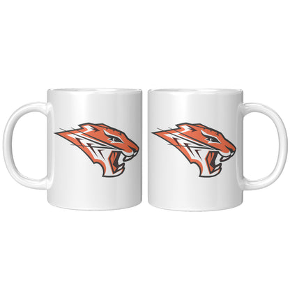 Grissom Tigers Logo 11oz White Accent Mug