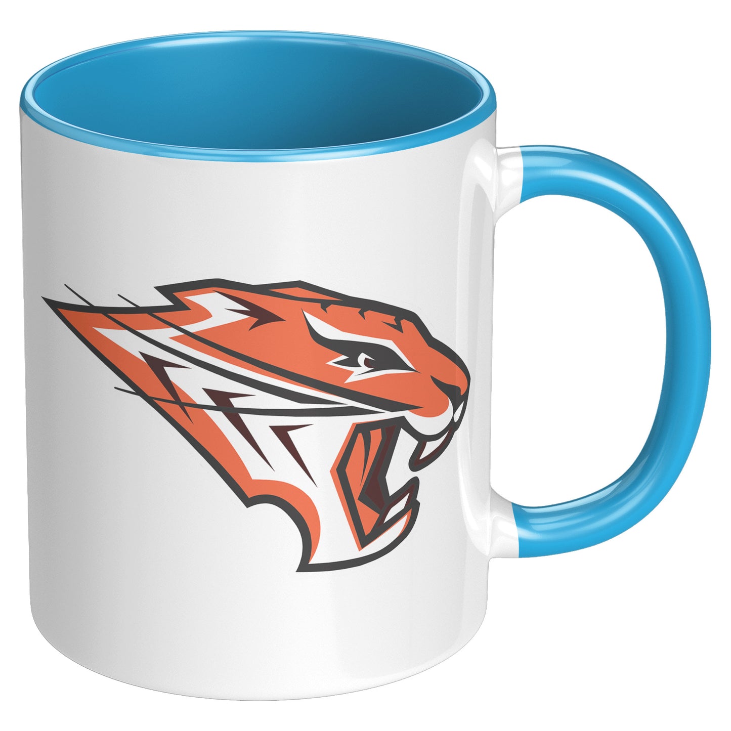 Grissom Tigers Logo 11oz White Accent Mug
