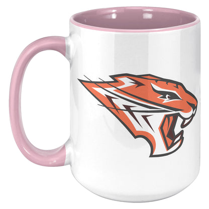 Grissom Tigers Logo 15oz White Accent Mug