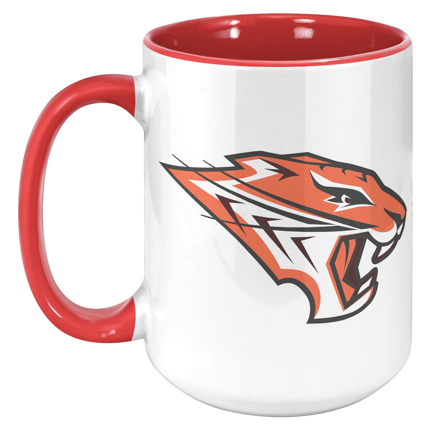 Grissom Tigers Logo 15oz White Accent Mug