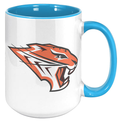 Grissom Tigers Logo 15oz White Accent Mug