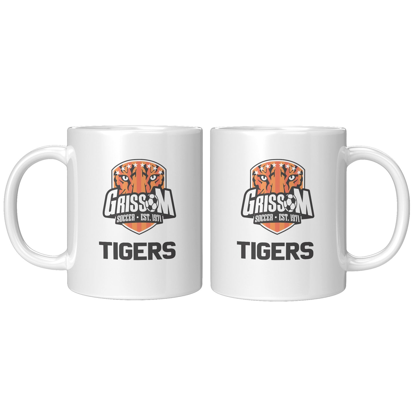 Grissom Tigers Mens Soccer 11oz White Mug