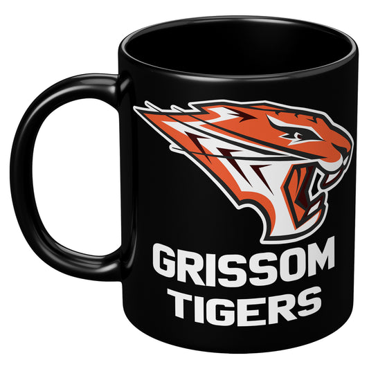Grissom Tigers Words 11oz Black Mug