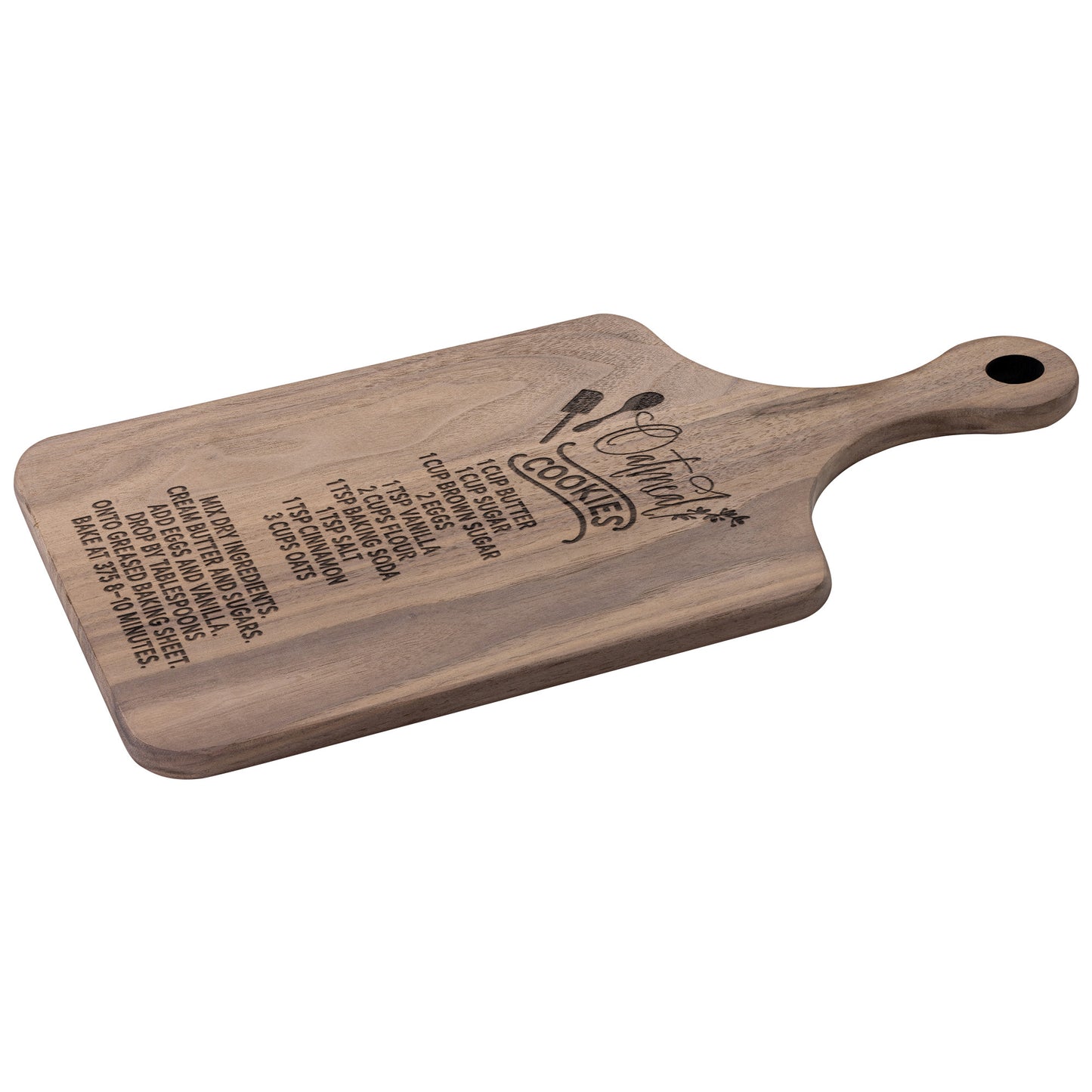Oatmeal Cookie Recipe Cutting Board