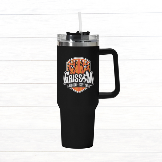 Grissom Soccer Logo 40oz Stainless Steel Tumbler