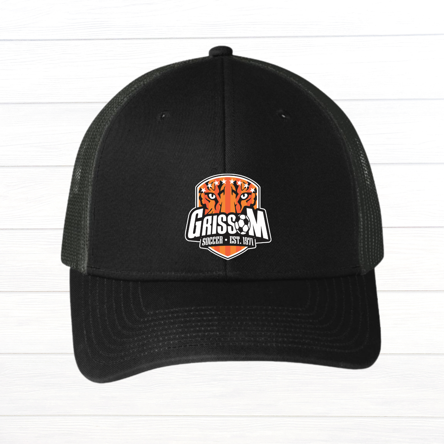 Grissom Sports Patch Logo Two-Toned Snapback Trucker Cap