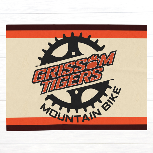 Grissom Mountain Bike Brown/Orange Velveteen Plush Blanket