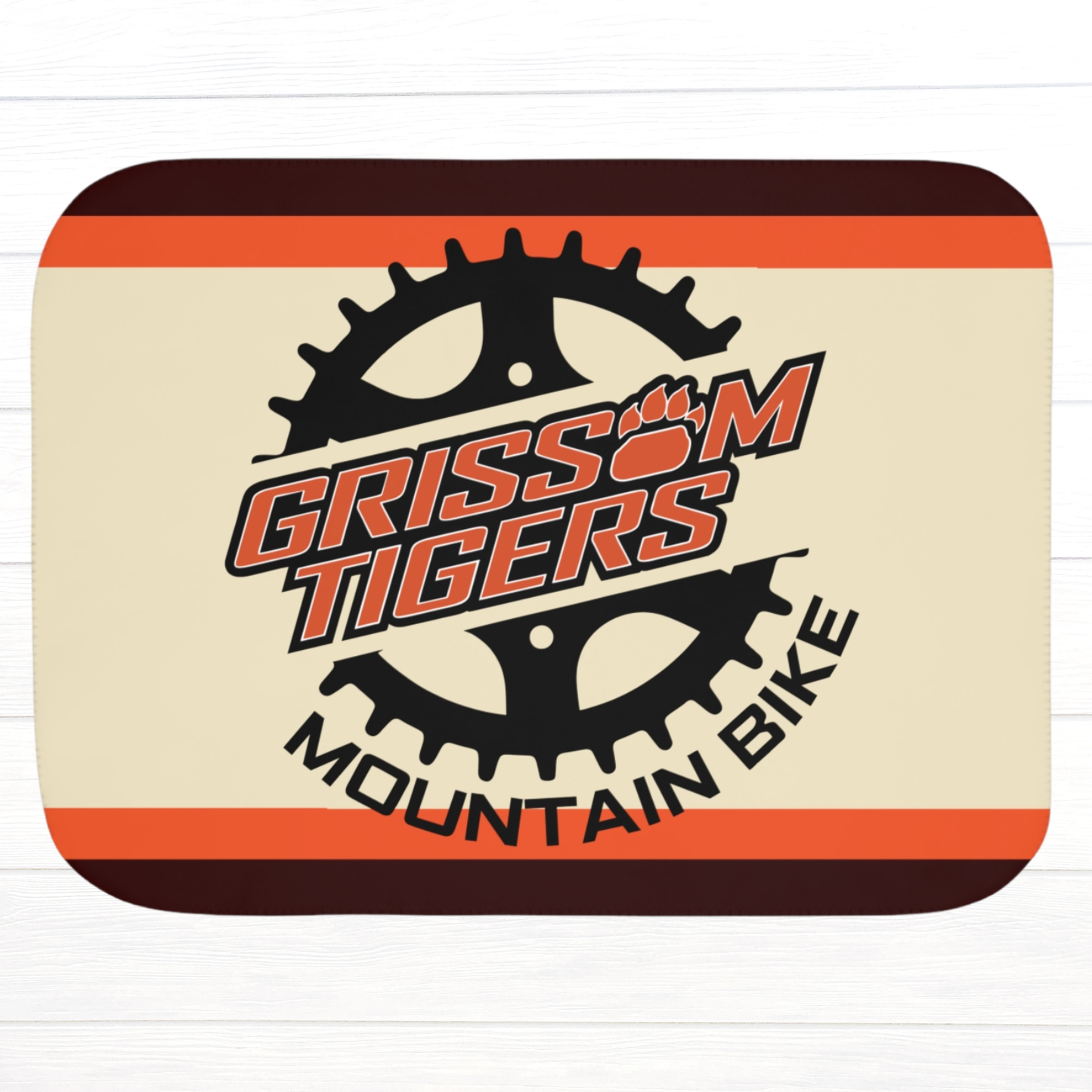 Grissom Mountain Gears Orange/Brown SHERPA Blanket