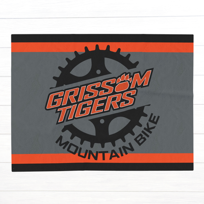Grissom Tiger's Soccer Mountain Bike Black/Orange Velveteen Plush Blanket