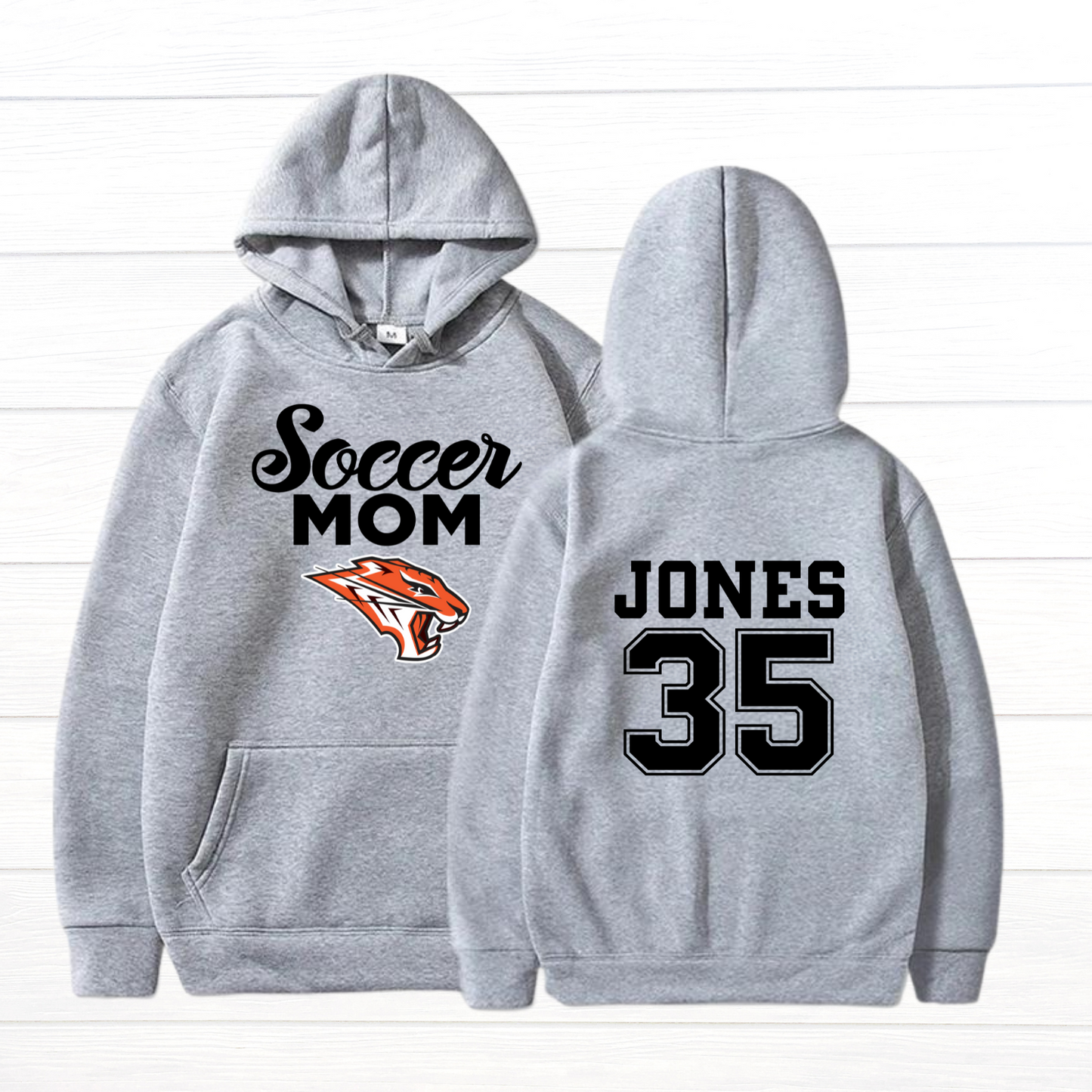 Large Front/Back - Personalized Tigers Mom