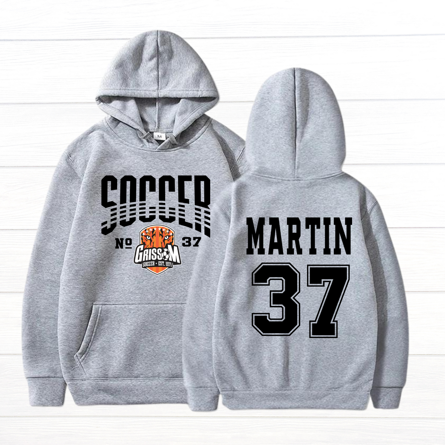 Large Front/Back - Soccer Custom Name/Number