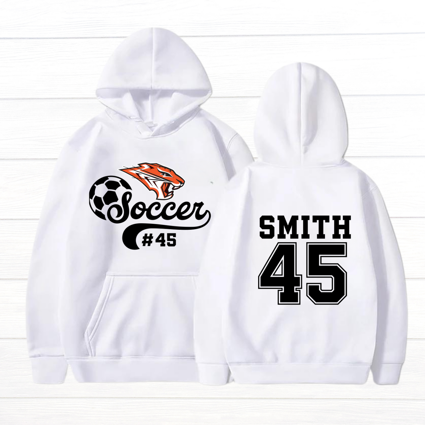 Large Front/Back - Tigers Custom Name/Number