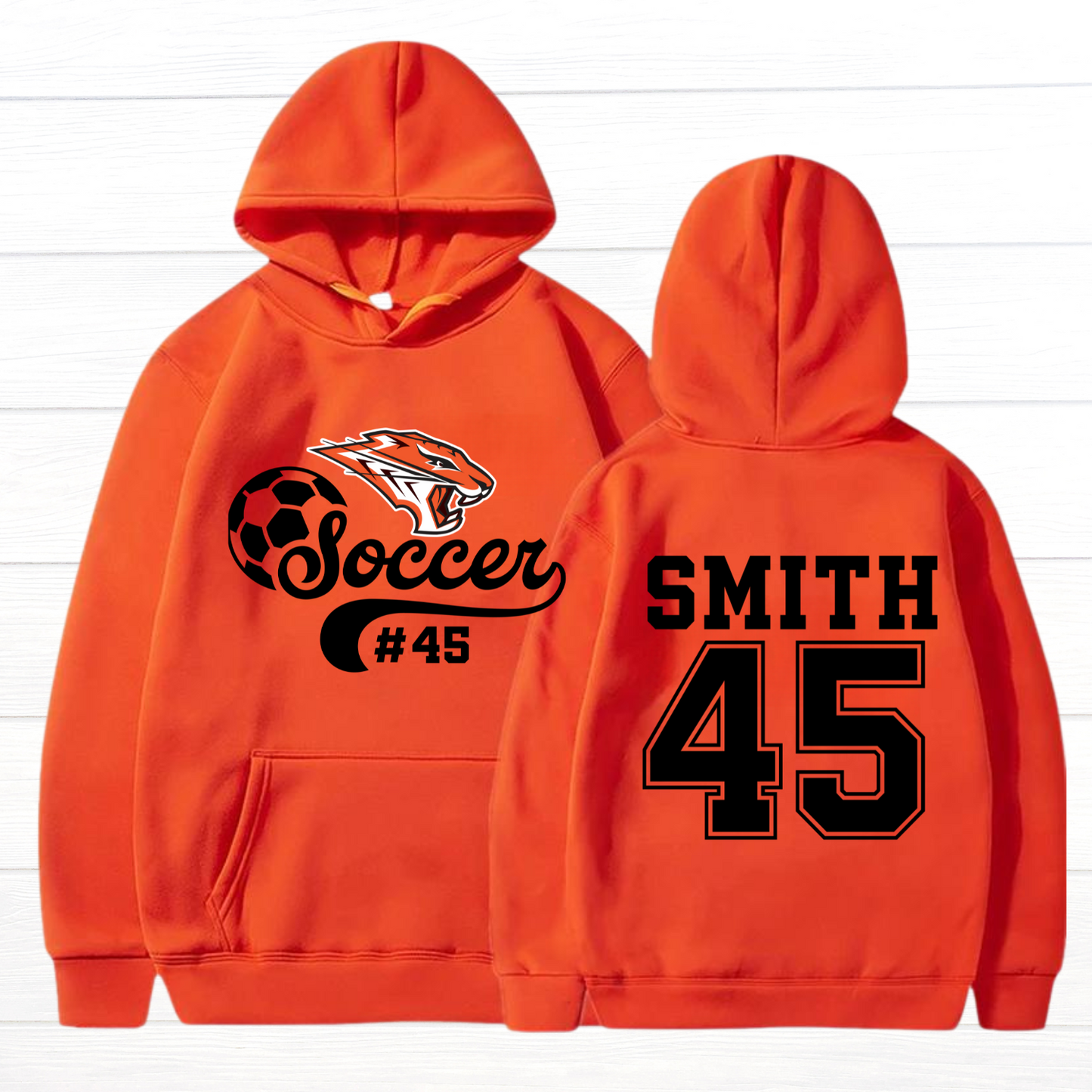 Large Front/Back - Tigers Custom Name/Number