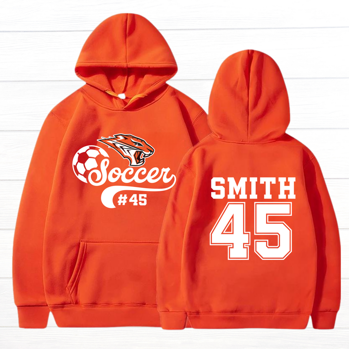 Large Front/Back - Tigers Custom Name/Number