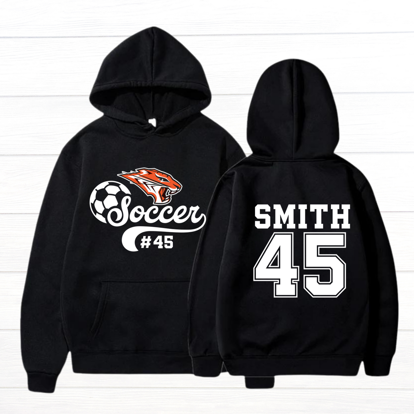 Large Front/Back - Tigers Custom Name/Number