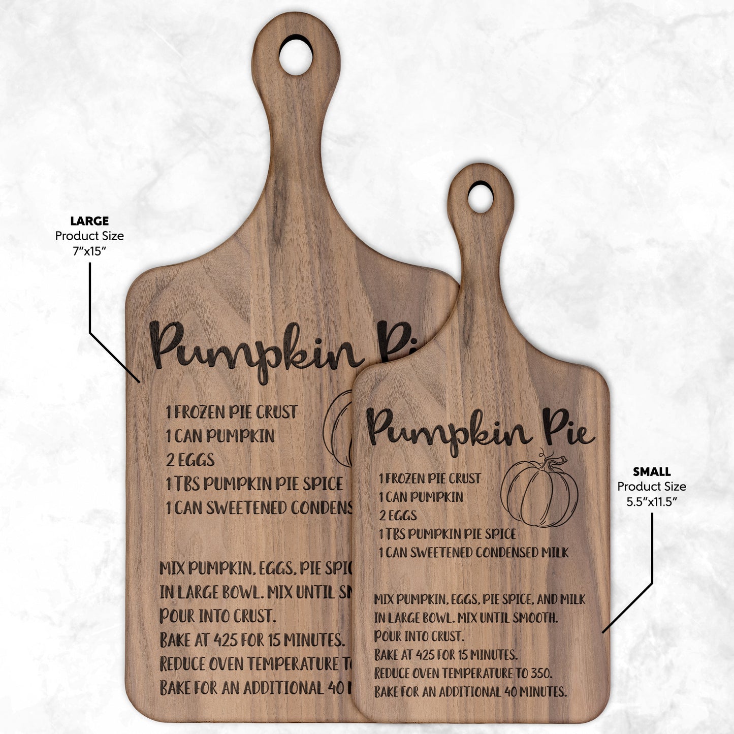 Pumpkin Pie Recipe -1 Cutting Board