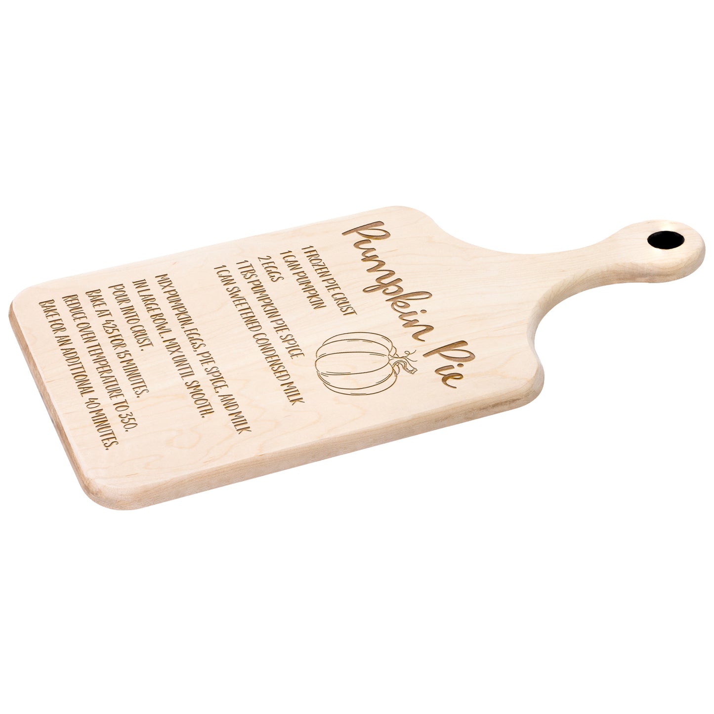 Pumpkin Pie Recipe -1 Cutting Board