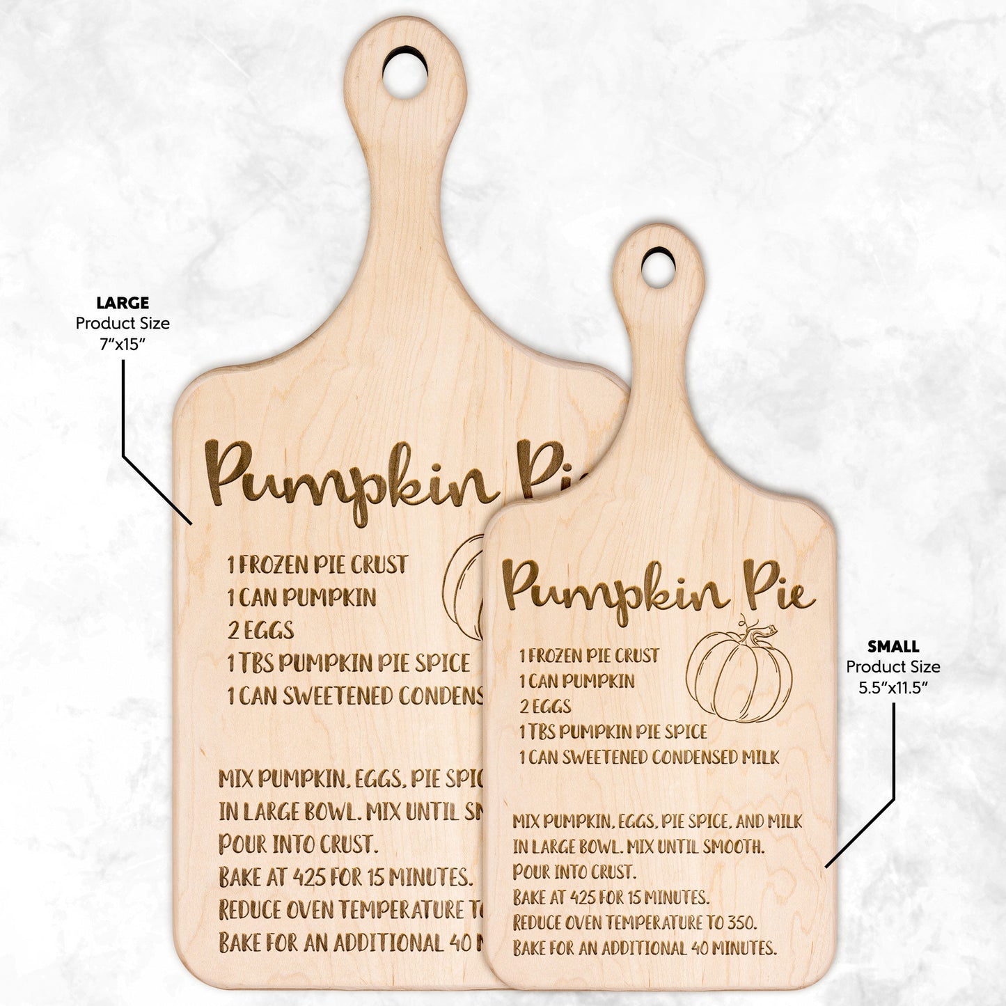 Pumpkin Pie Recipe -1 Cutting Board