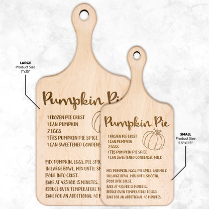 Pumpkin Pie Recipe -1 Cutting Board