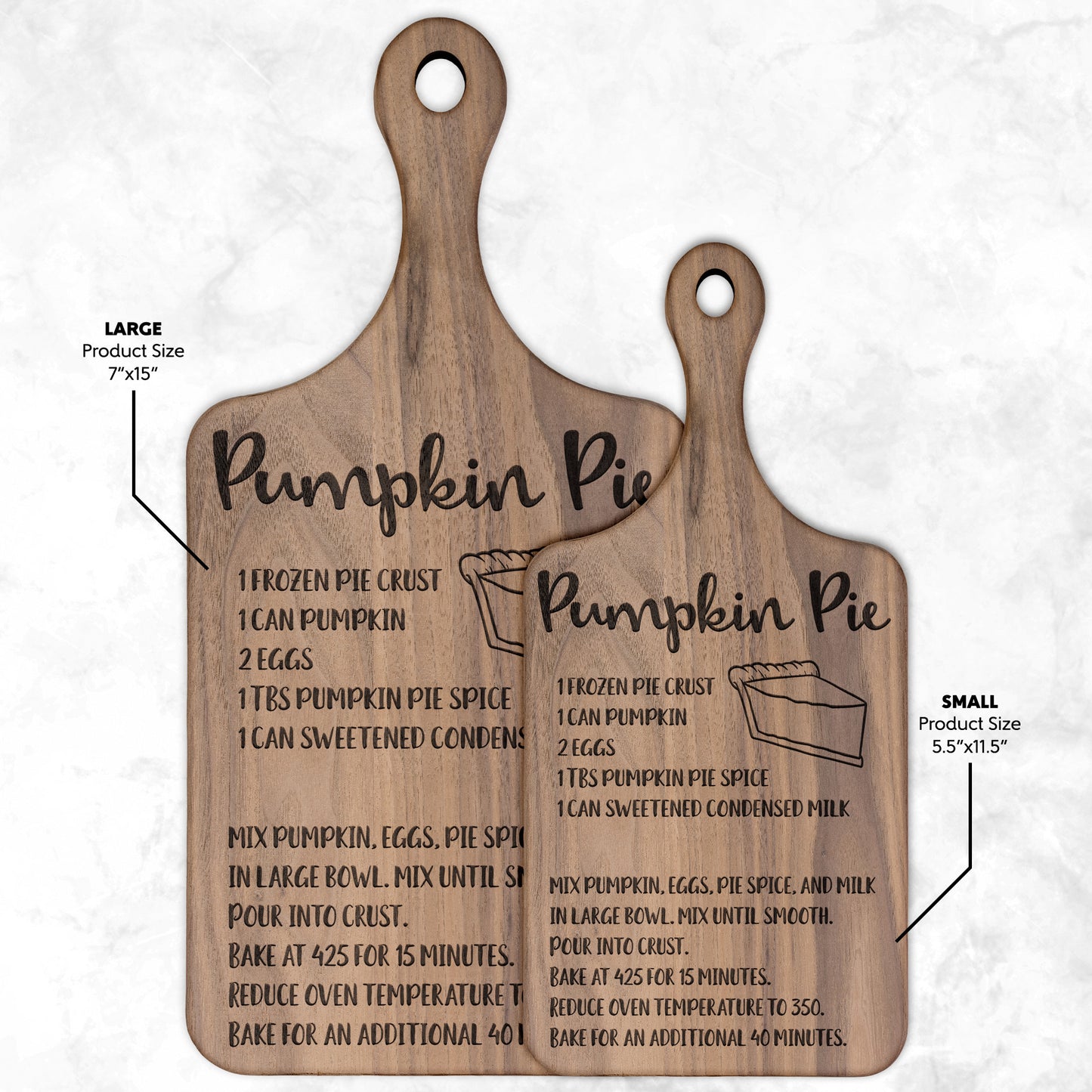 Pumpkin Pie Recipe -2 Cutting Board