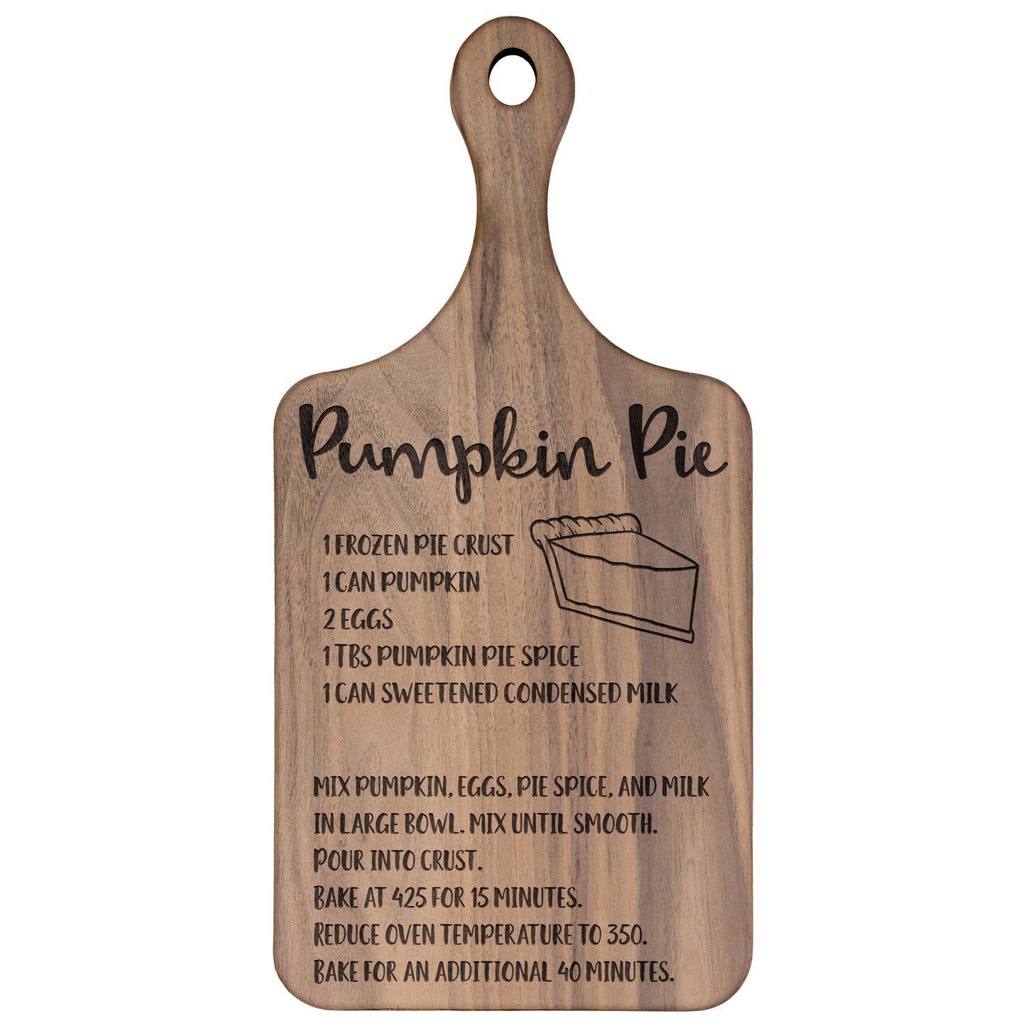 Pumpkin Pie Recipe -2 Cutting Board