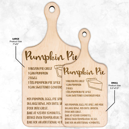 Pumpkin Pie Recipe -2 Cutting Board
