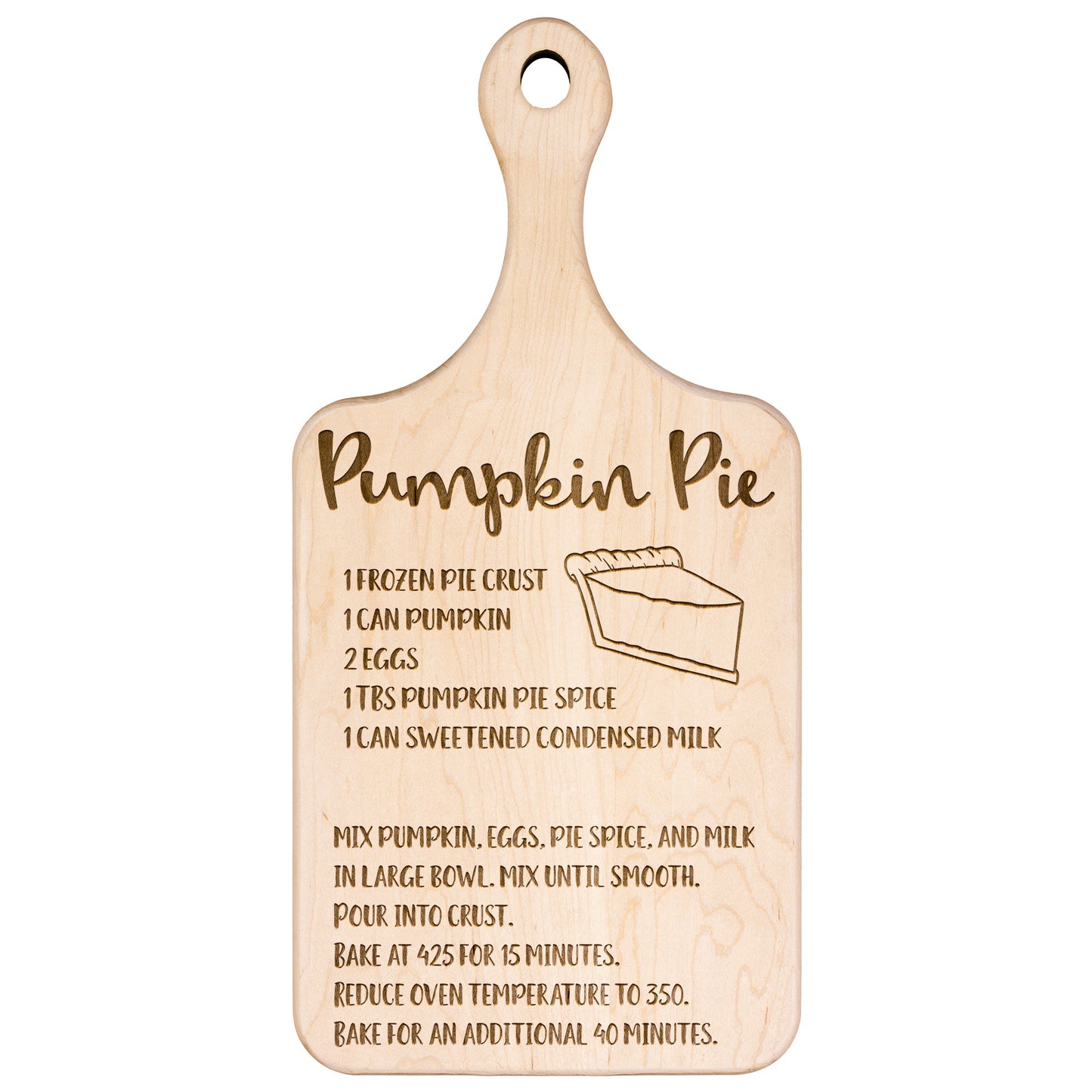 Pumpkin Pie Recipe -2 Cutting Board