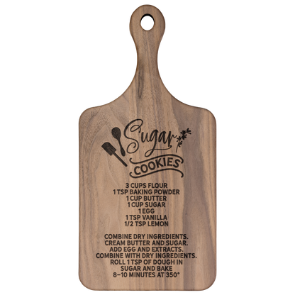 Sugar Cookie Recipe Cutting Board