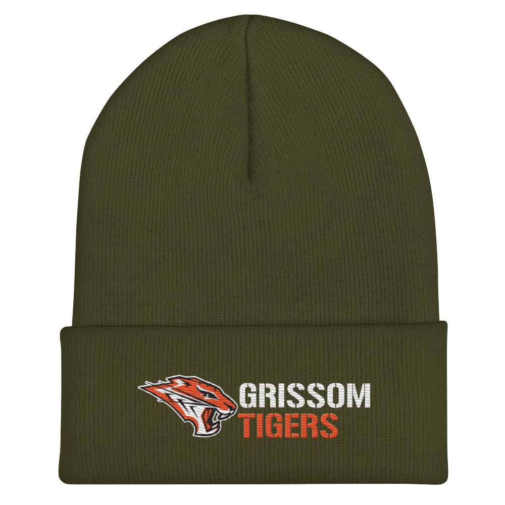 Grissom Tigers Embroidered Cuffed Beanie