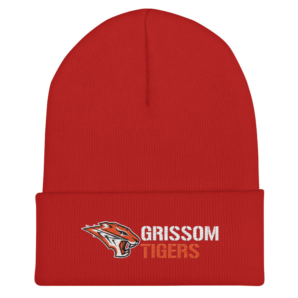 Grissom Tigers Embroidered Cuffed Beanie