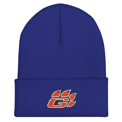 Grissom Tiger Paws Embroidered Cuffed Beanie