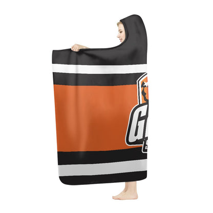 Grissom Soccer Black Hooded Blanket