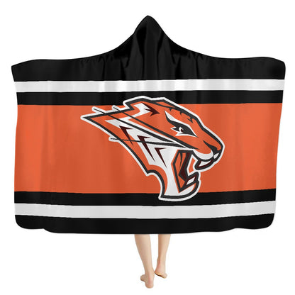 Grissom Tigers Black-Orange Hooded Blanket